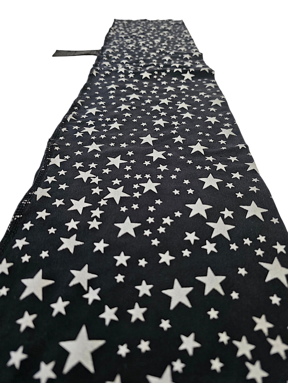 GUESS Upcycled Black Fabric with Silver Star Print - 1/2 Yard - Picture 8 of 12